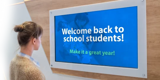 Example of Digital Signage for Schools