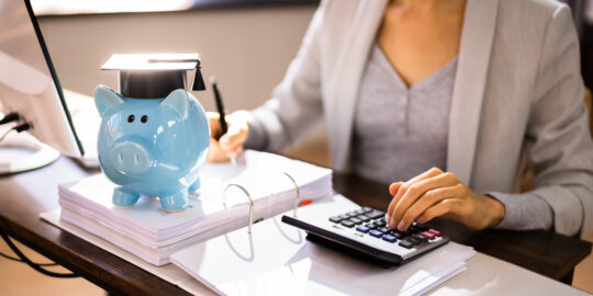 Student Loan. Accounting Teaching Advisor And Graduate Cap