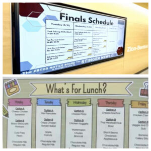 how to build a positive school culture: 10 do’s and don'ts from the pros 2 Collage showing the various uses of digital signage in schools