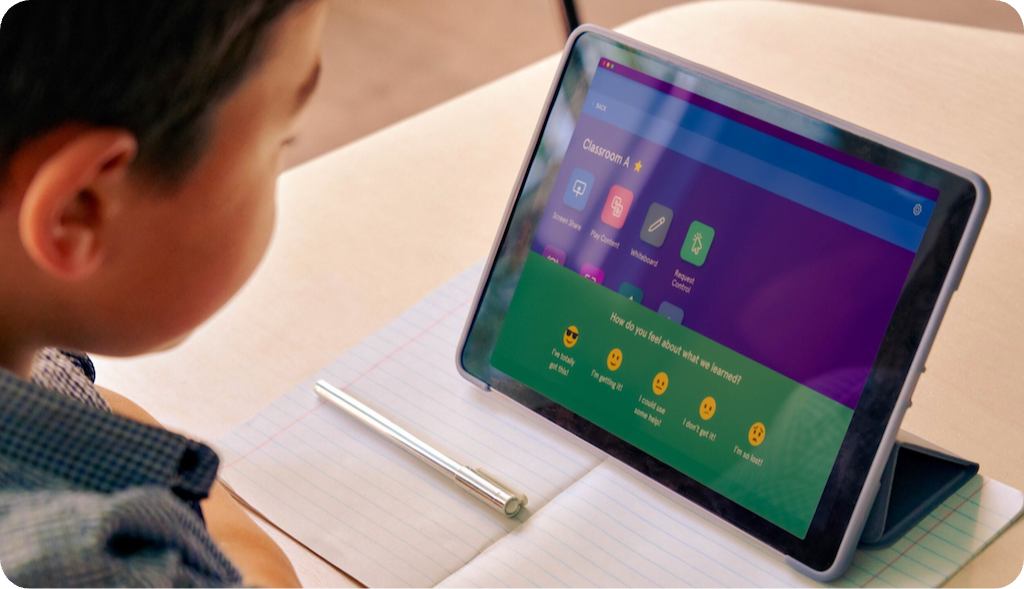 a child using a tablet
