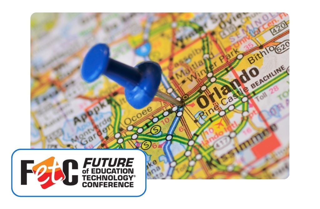 FETC 2025 Orlando Map with Orlando, Florida highlighted with a pushpin