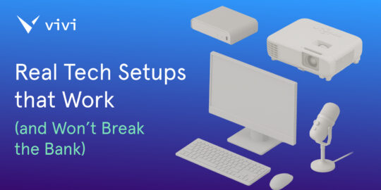 A computer showing a tech setup.